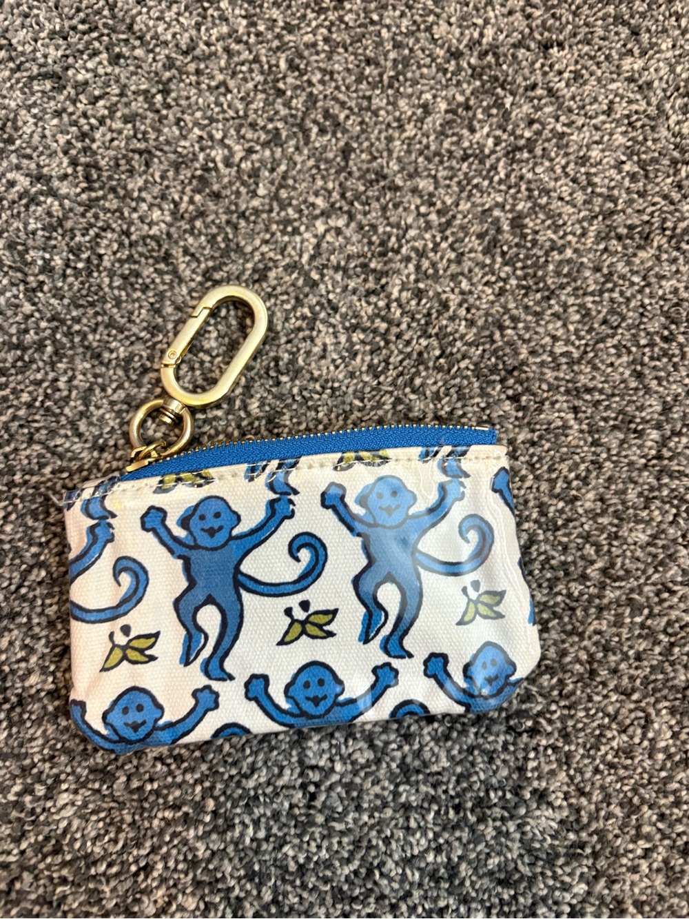 Roller Rabbit Print Coin Pouch Keychain - Picture 3 of 3